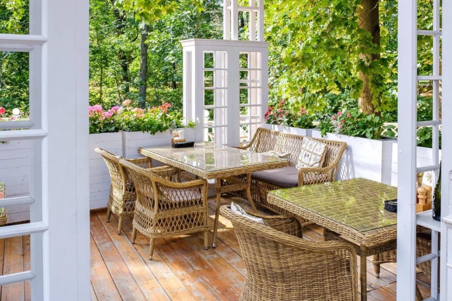 Диван из искусственного ротанга Латте 4sis