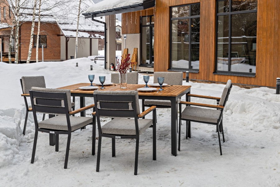 Обеденный комплект OSCAR со столешницей из тика Royal Family