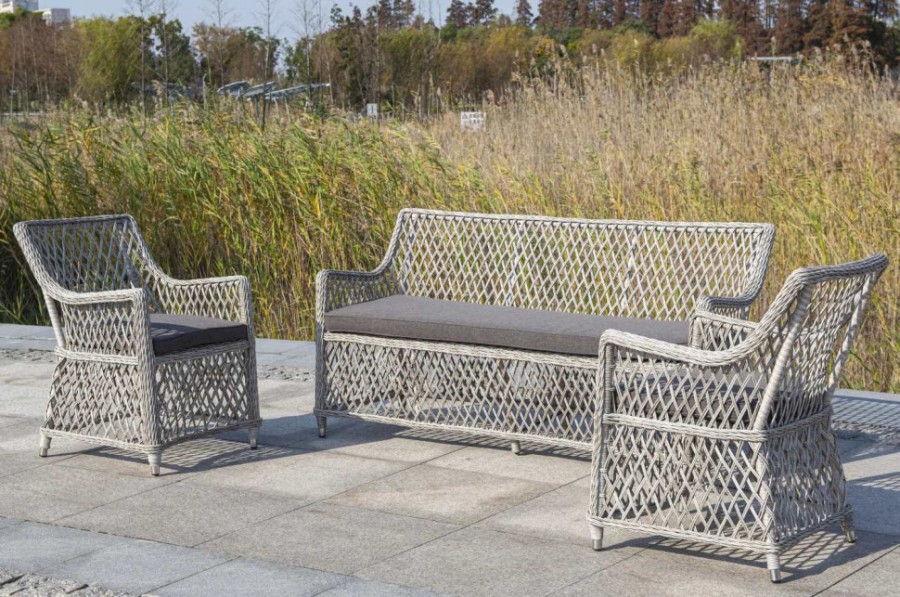 Диван из искусственного ротанга Латте beige 4sis