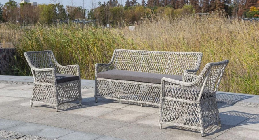 Диван из искусственного ротанга Латте beige 4sis