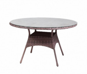 Стол круглый разборный 130 коричневый Aiko