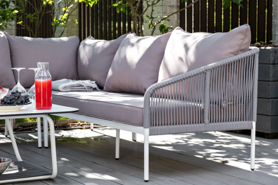 Угловой модульный диван Канны светло-серый 4sis