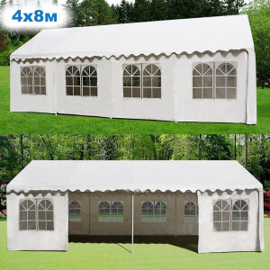 Шатер Павильон 4x8 м для летней веранды Афина Шатер Павильон 4x8 м для летней веранды Афина