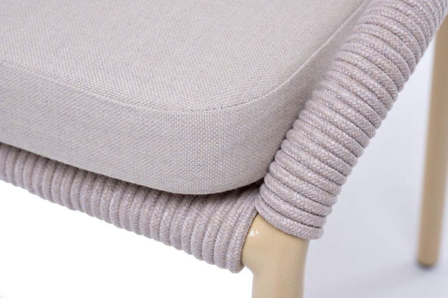 Плетеный стул Милан из роупа, бежевый 4sis