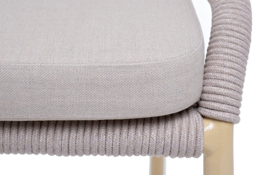 Плетеный стул Милан из роупа, бежевый 4sis