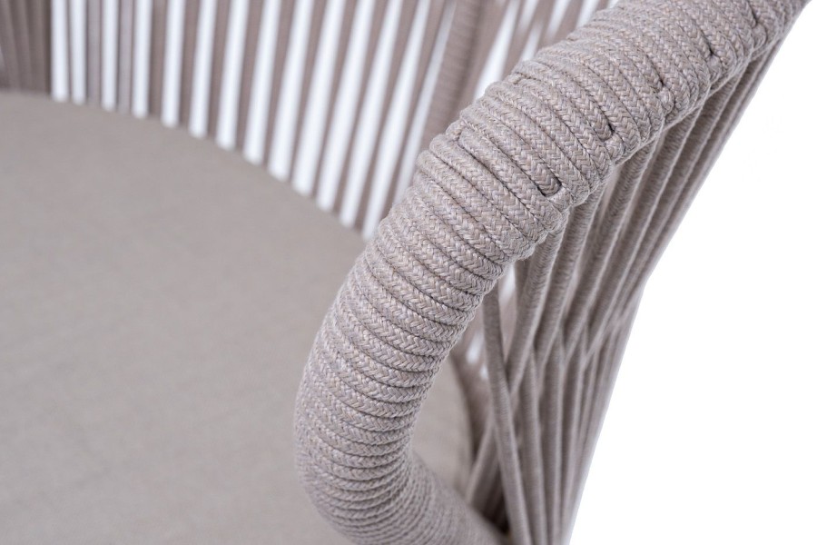 Плетеный стул Милан из роупа, бежевый 4sis