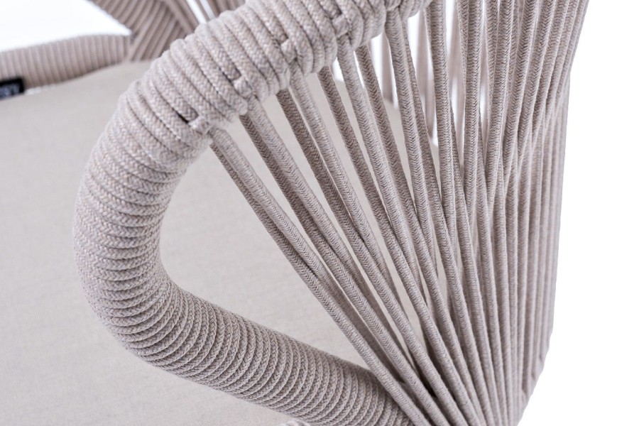 Плетеный стул Милан из роупа, бежевый 4sis