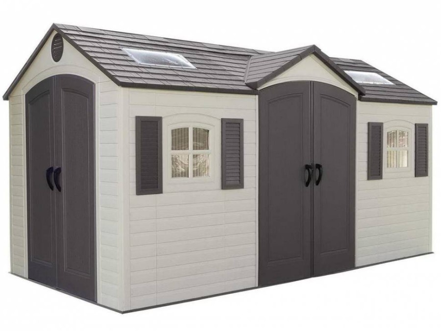 Пластиковый сарай LifeTime 2 двери 15x8 фута Garden