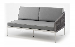 Левый модуль Канны из роупа, светло-серый 4sis