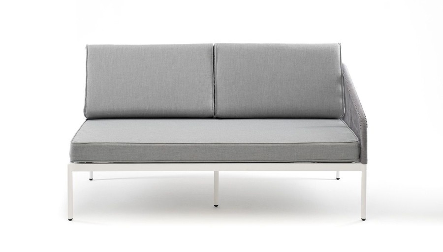 Левый модуль Канны из роупа, светло-серый 4sis