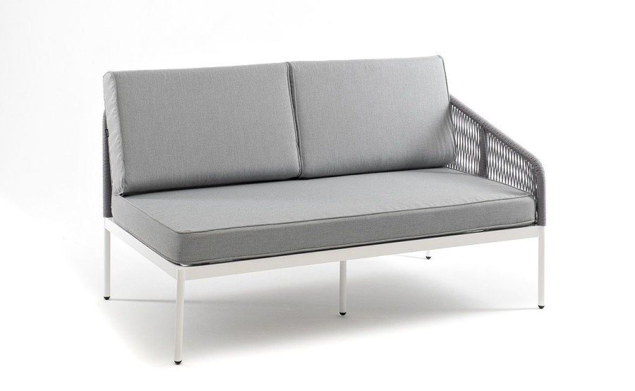 Левый модуль Канны из роупа, светло-серый 4sis