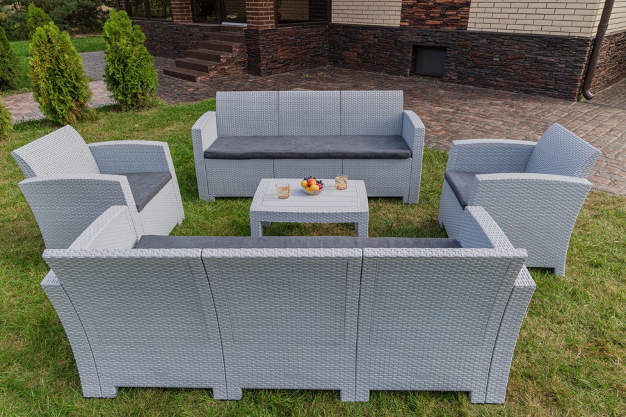 Комплект садовый GRAND LANA XL светло-серый Royal Family