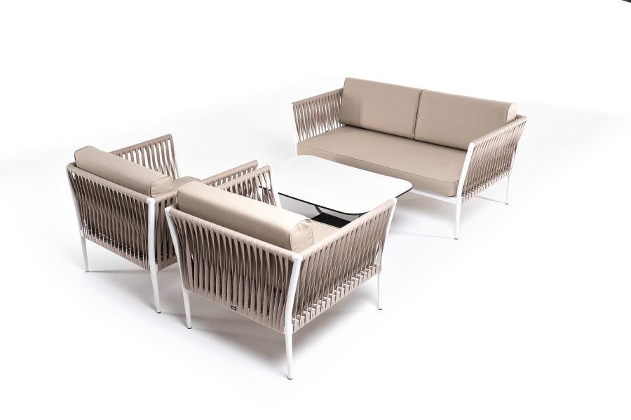 Лаунж-зона 4-местная Касабланка роуп бежевый 4sis