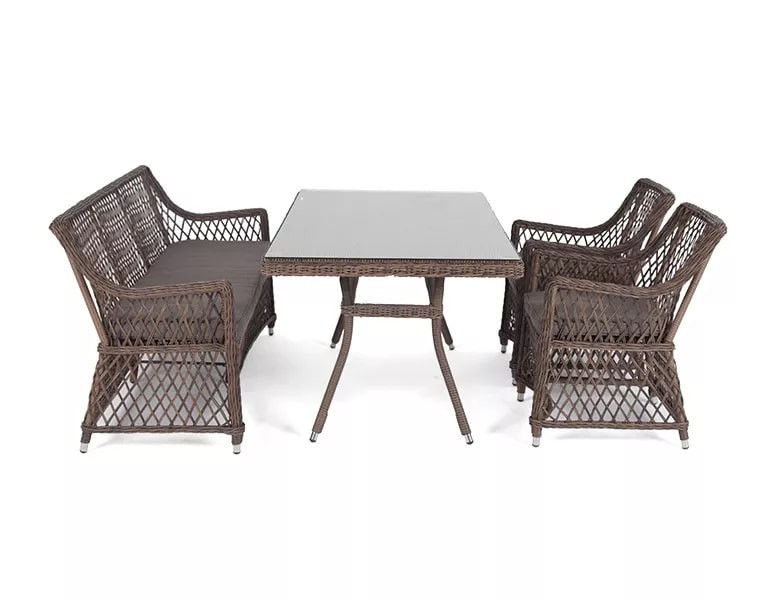 Диван из искусственного ротанга Латте Brown 4sis