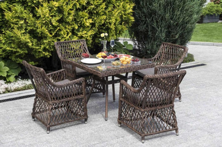 Диван из искусственного ротанга Латте Brown 4sis