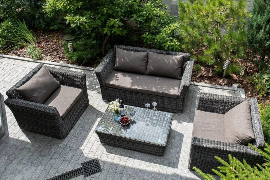 Кресло из искусственного ротанга Капучино Graphite 4sis