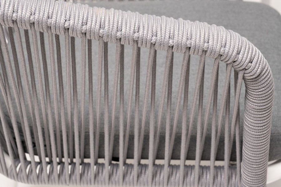 Обеденная группа Малага на 6 персоны со стульями Марсель светло-серый 4sis