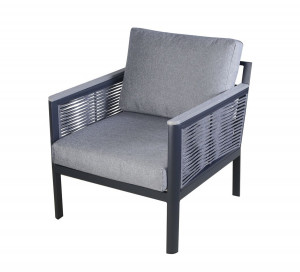 Кресло Сан Ремо из роупа серое 4sis