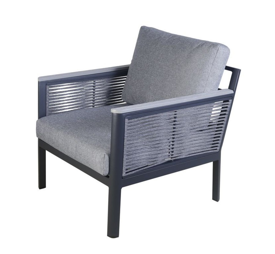 Кресло Сан Ремо из роупа серое 4sis