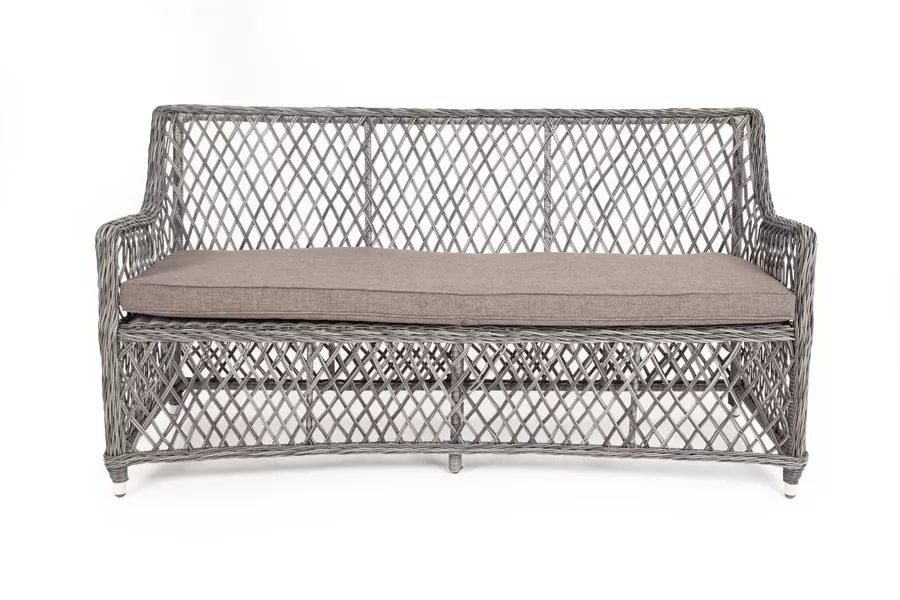 Диван из искусственного ротанга Латте Graphite 4sis