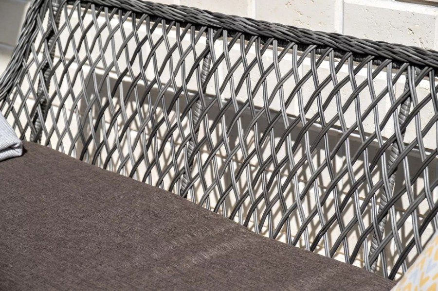 Диван из искусственного ротанга Латте Graphite 4sis