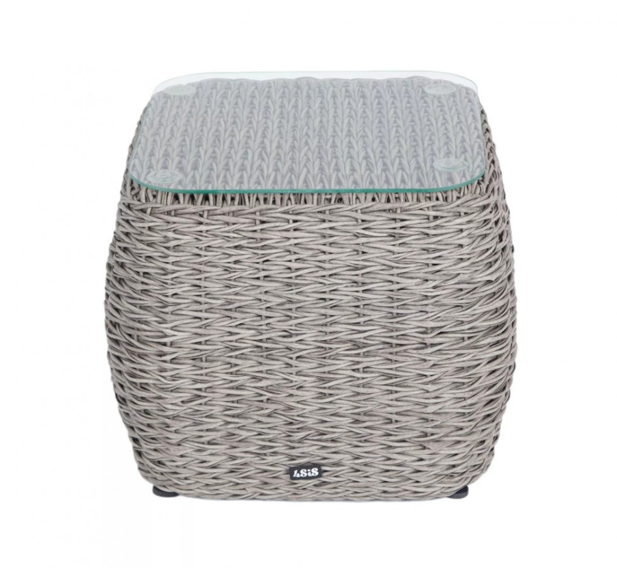 Кофейный столик Кальяри из искусственного ротанга гиацинт gray 4sis