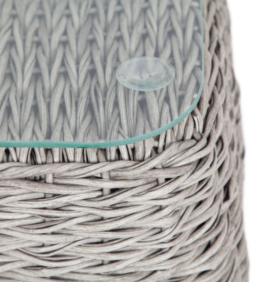 Кофейный столик Кальяри из искусственного ротанга гиацинт gray 4sis