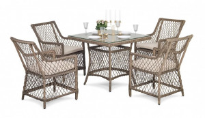 Обеденный комплект АСТИ, квадратный стол Garden