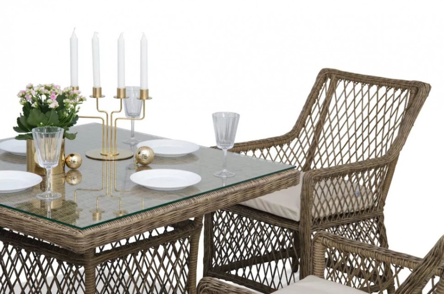 Обеденный комплект АСТИ, квадратный стол Garden