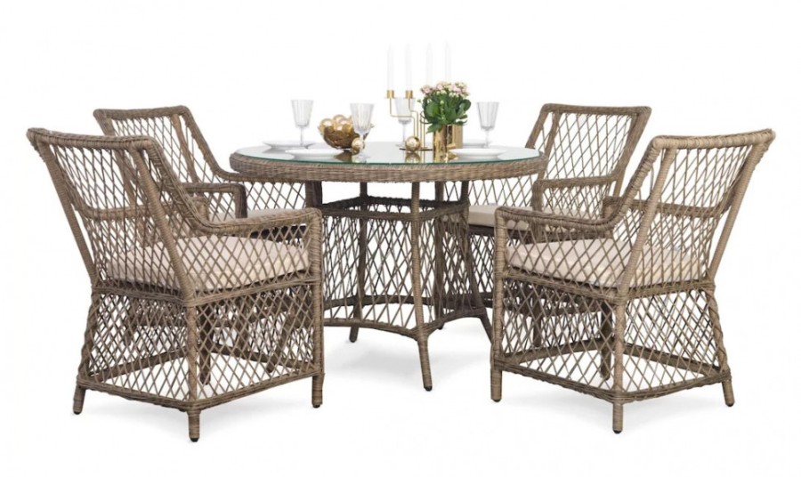 Обеденный комплект АСТИ, круглый стол Garden