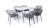 Обеденная группа Милан темно-серая 4sis