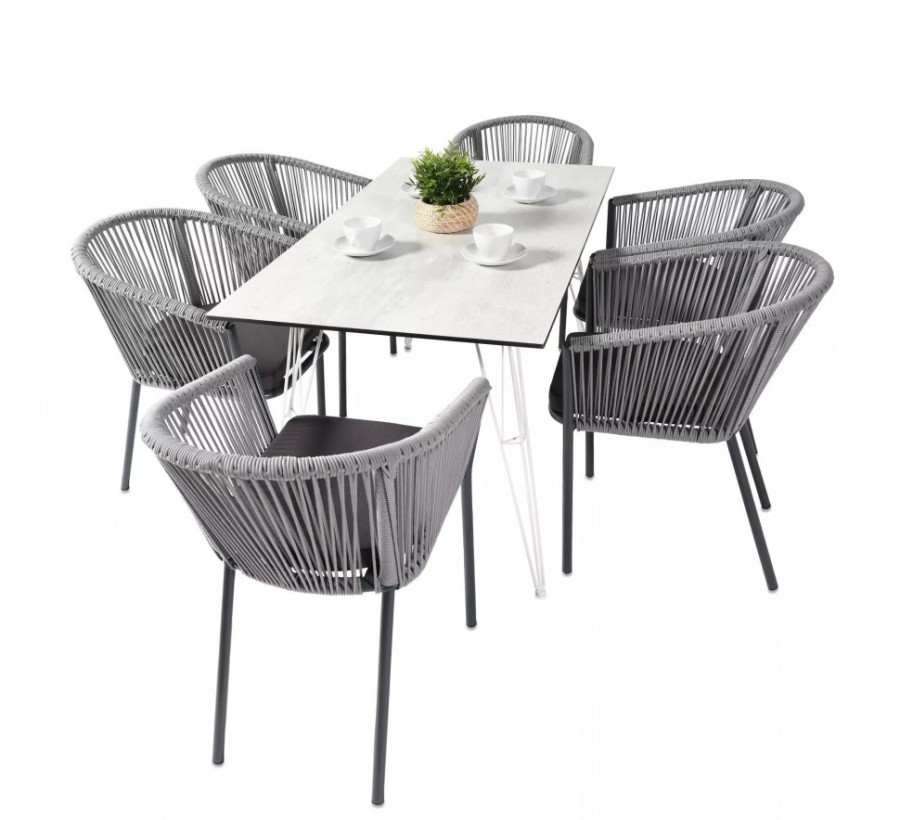 Обеденная группа Милан темно-серая 4sis