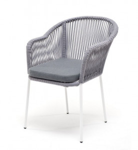Плетеный стул Лион из роупа светло-серый 4sis