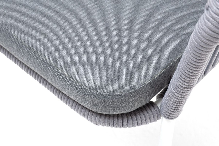 Плетеный стул Лион из роупа светло-серый 4sis