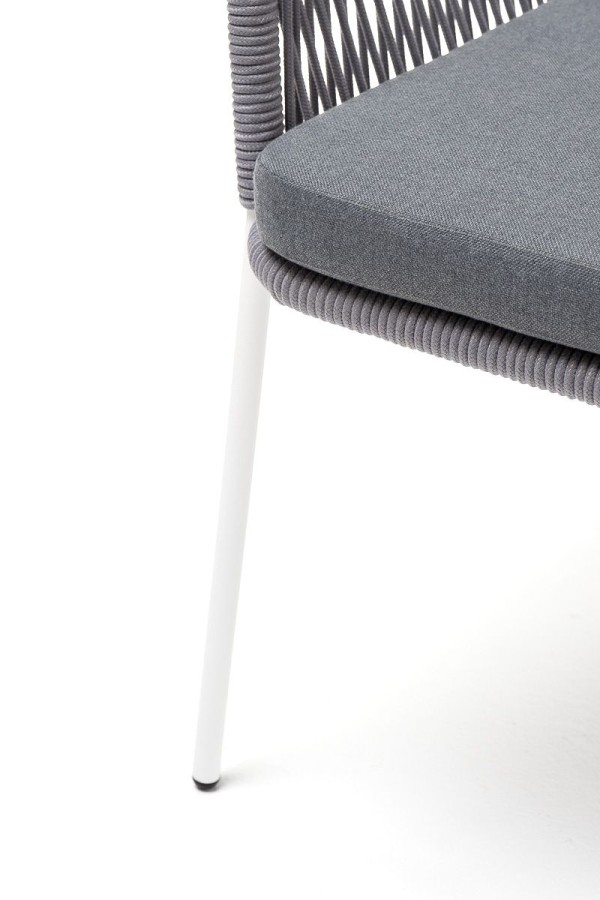 Плетеный стул Лион из роупа светло-серый 4sis