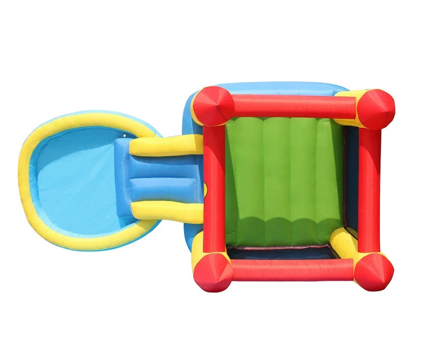 Надувной батут и водная горка Загадочный замок Happy Hop