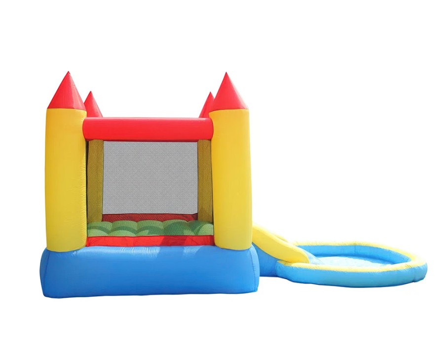 Надувной батут и водная горка Загадочный замок Happy Hop