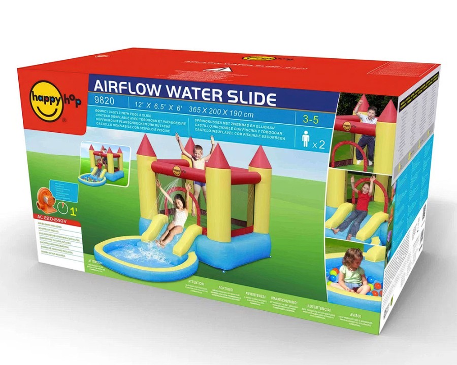 Надувной батут и водная горка Загадочный замок Happy Hop