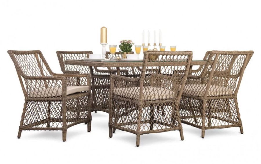 Обеденный комплект АСТИ, прямоугольный стол Garden