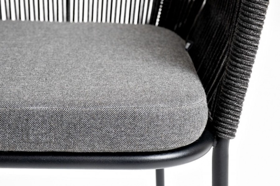 Обеденная группа на 4 персоны Венето со стульями Лион темно-серый 4sis