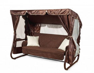Садовые качели Торнадо Premium шоколад Garden