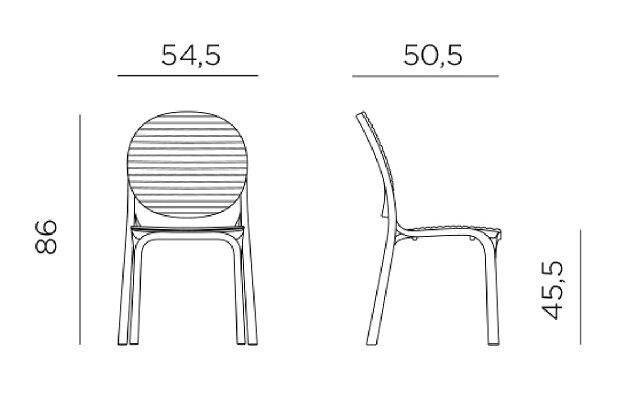 Стул пластиковый Dalia белый тортора Nardi