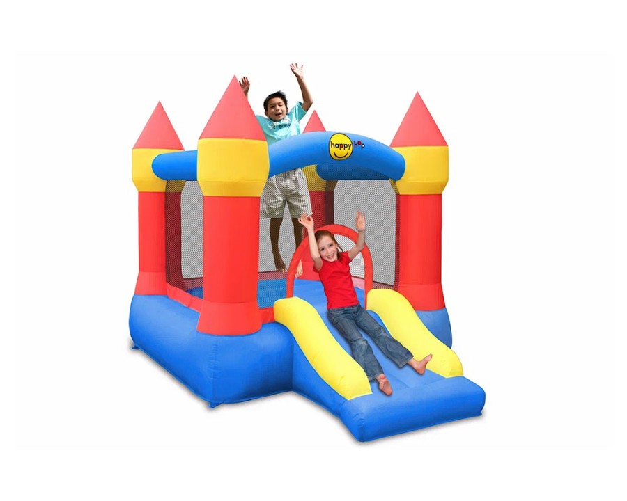 Надувной батут с горкой Мини крепость Happy Hop