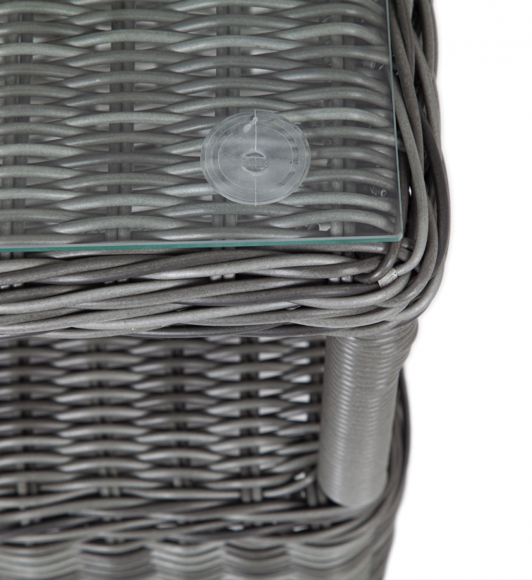 Кофейный столик из искусственного ротанга Форио Graphite 4sis