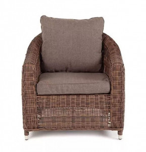 Кресло из искусственного ротанга Кон Панна коричневое 4sis