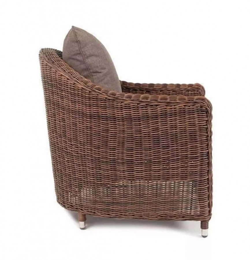 Кресло из искусственного ротанга Кон Панна коричневое 4sis