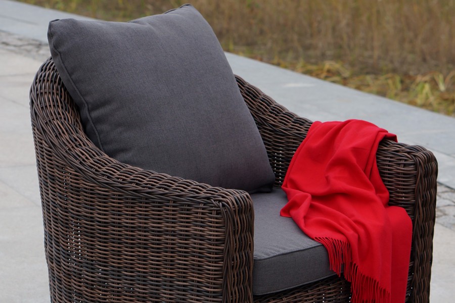 Кресло из искусственного ротанга Кон Панна коричневое 4sis