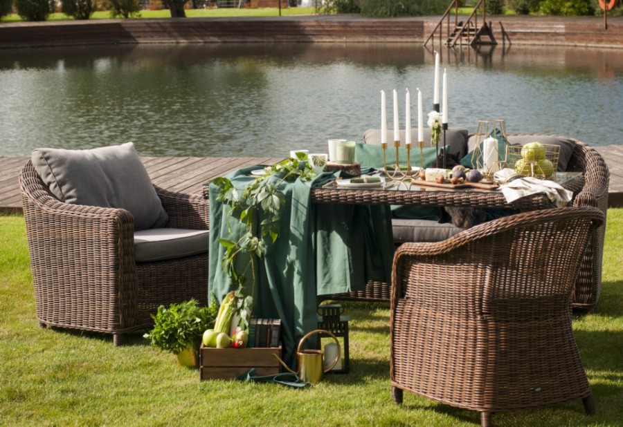 Кресло из искусственного ротанга Кон Панна коричневое 4sis