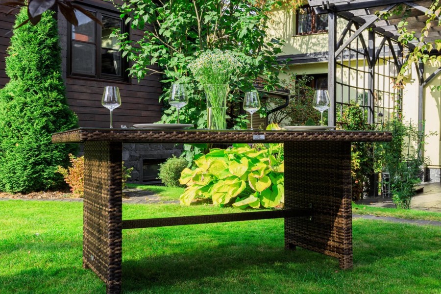 Обеденный комплект из искусственного ротанга Fiona коричневый Royal Family