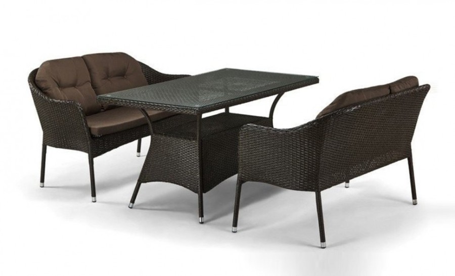 Плетеный диван S54A-W53 Brown Афина